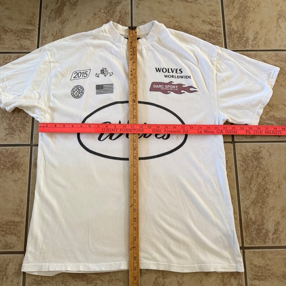 Darc Sport Wolves Club Shirt Mens White Short Sleeve Bodybuilding Club Medium - Picture 4 of 10
